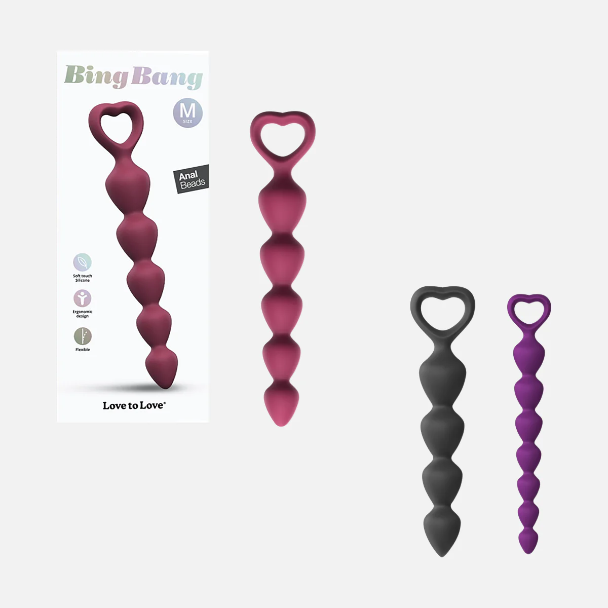 Bing Bang Non Vibrating Plug Set Medium - Plum Star - Image 4